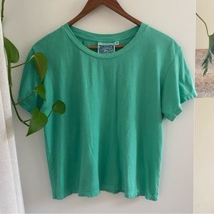 Jungmaven Cropped Ojai Tee Jade Green Hemp Organic Cotton California Made in USA